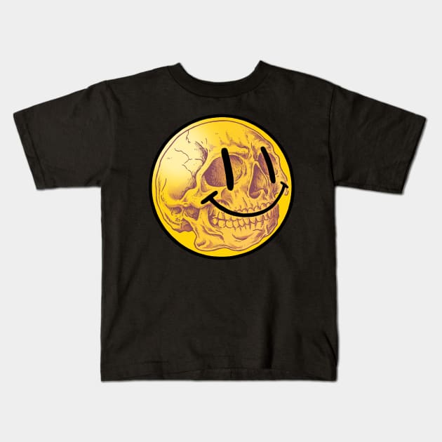 Xray smiley Kids T-Shirt by Lei Melendres